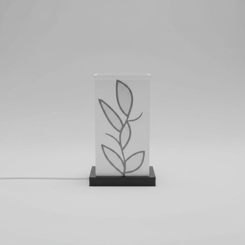3D Printed Leaf Pattern Mood Table Lamp