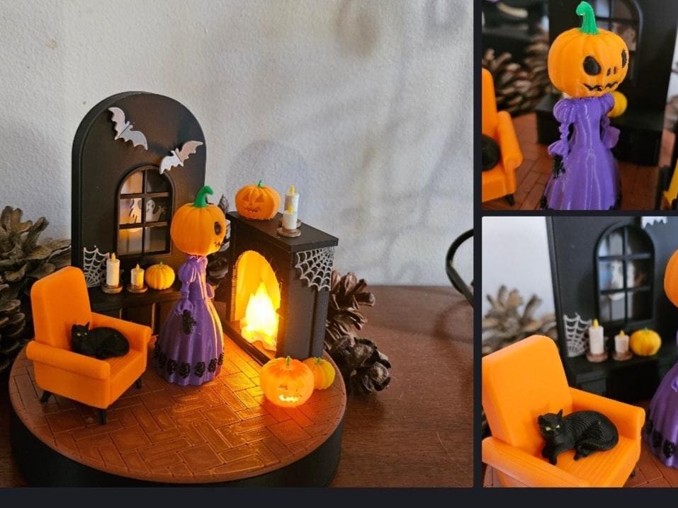 3D Printed Halloween Diorama Scene