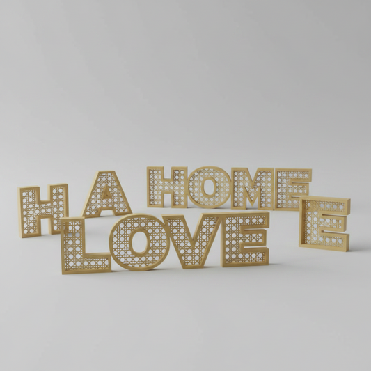 3D Printed Rattan Alphabet Letters