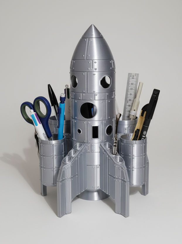 3D Printed Rocket Desk Organiser