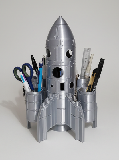 3D Printed Rocket Desk Organiser