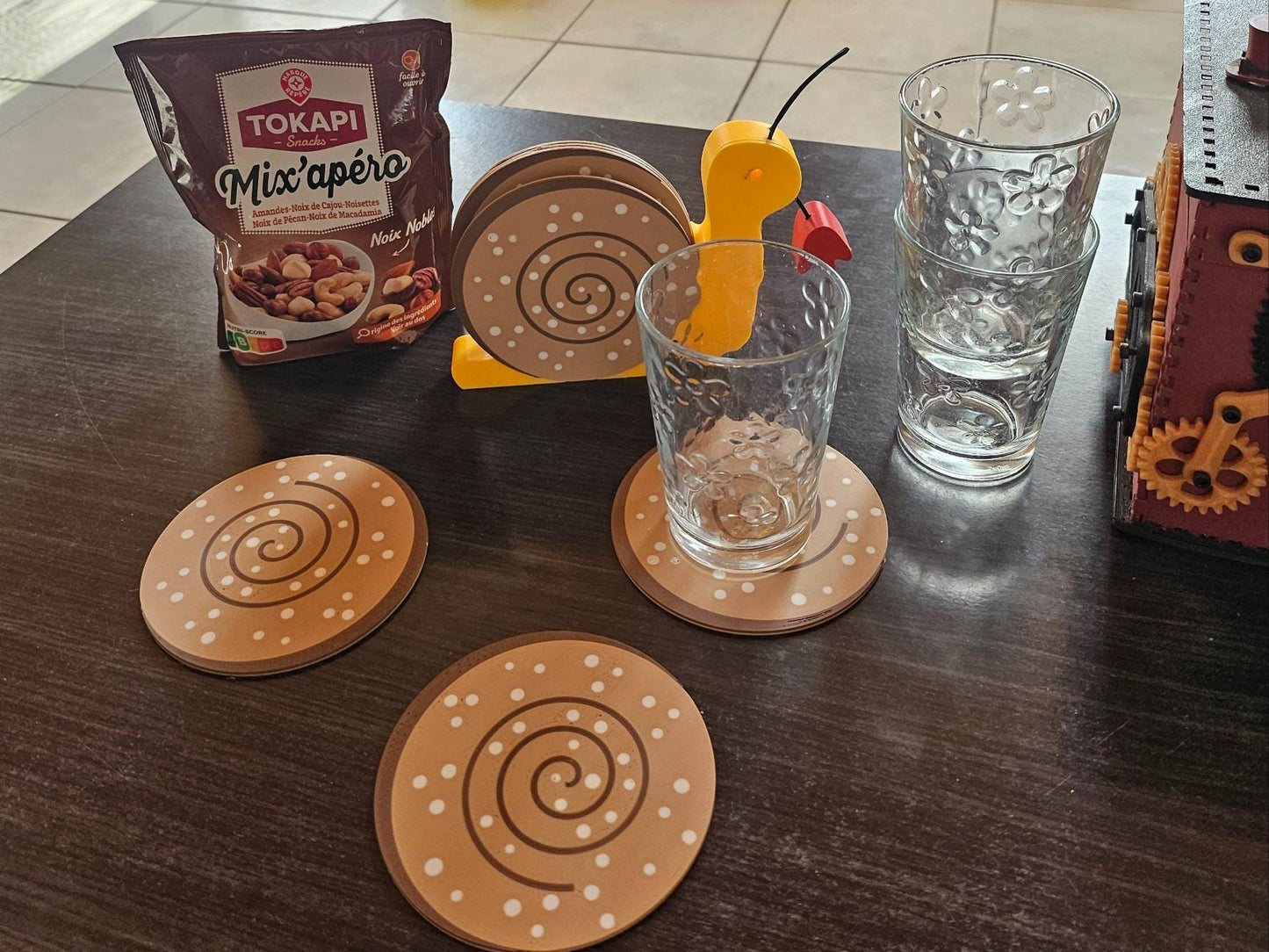 3D Printed Snail Coaster Holder Set