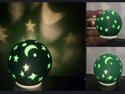 3D Printed Moon & Stars Tealight Holder