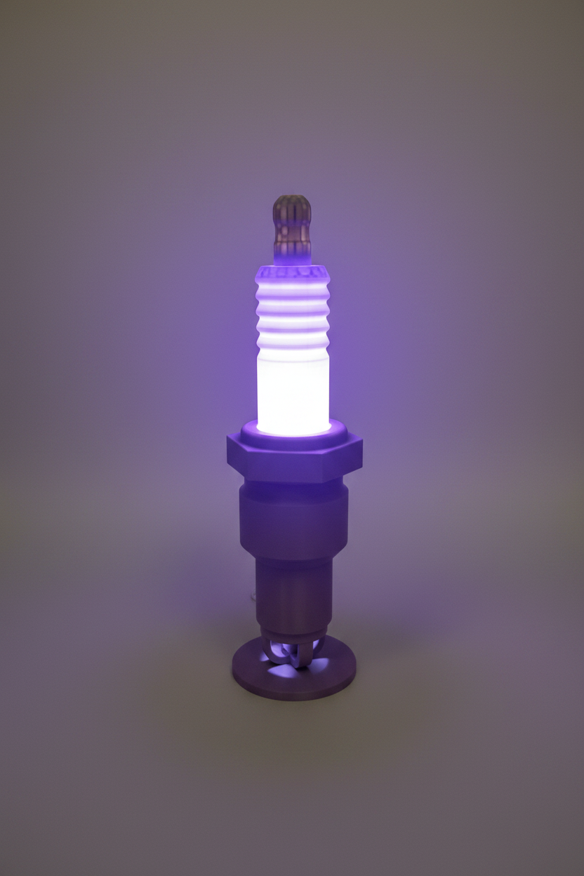 3D Printed Industrial Spark Plug Lamp