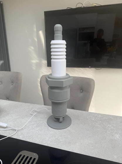 3D Printed Industrial Spark Plug Lamp