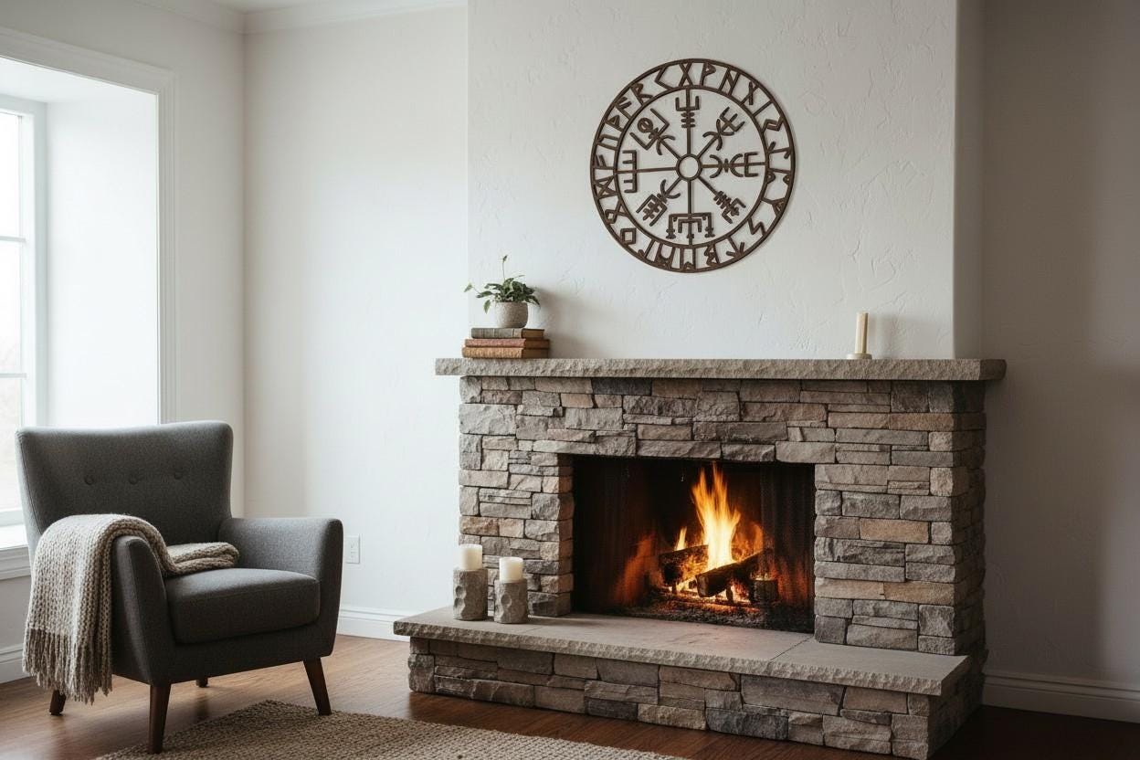 3D Printed Viking Compass Wall Decor