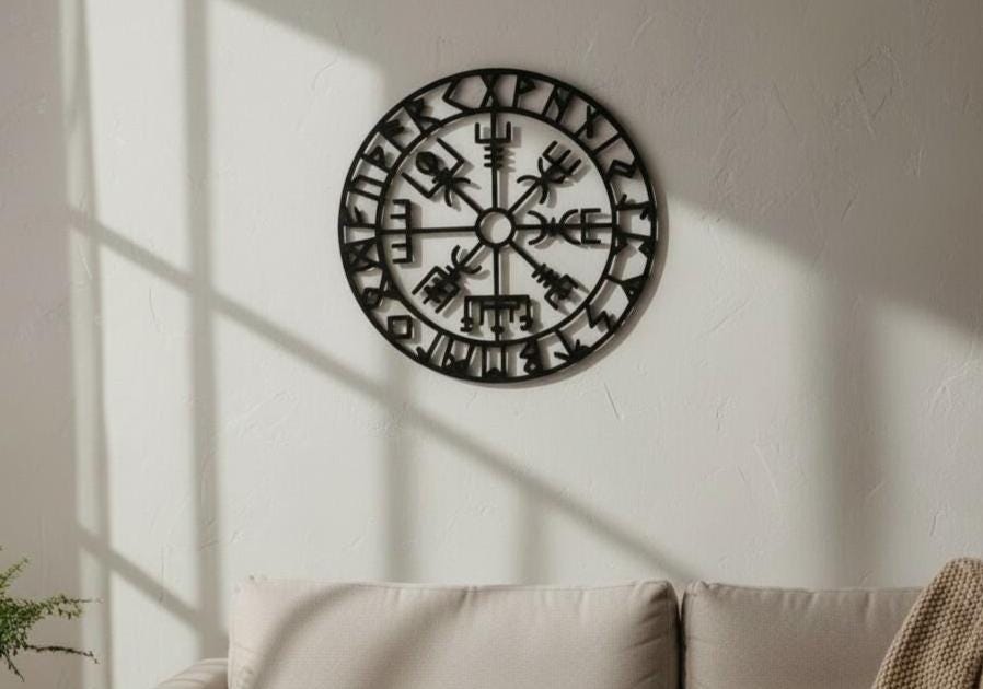 3D Printed Viking Compass Wall Decor