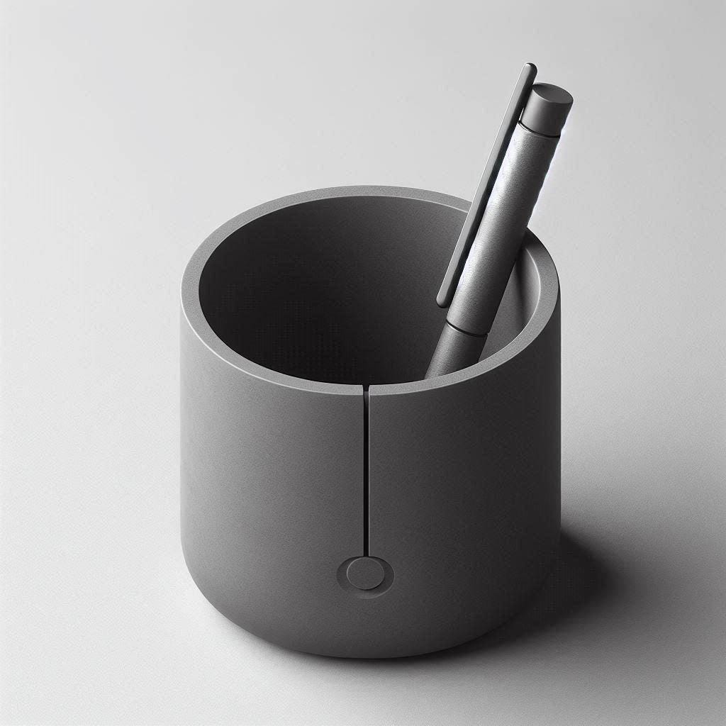 3D Printed Minimalist Desk Pen Holder