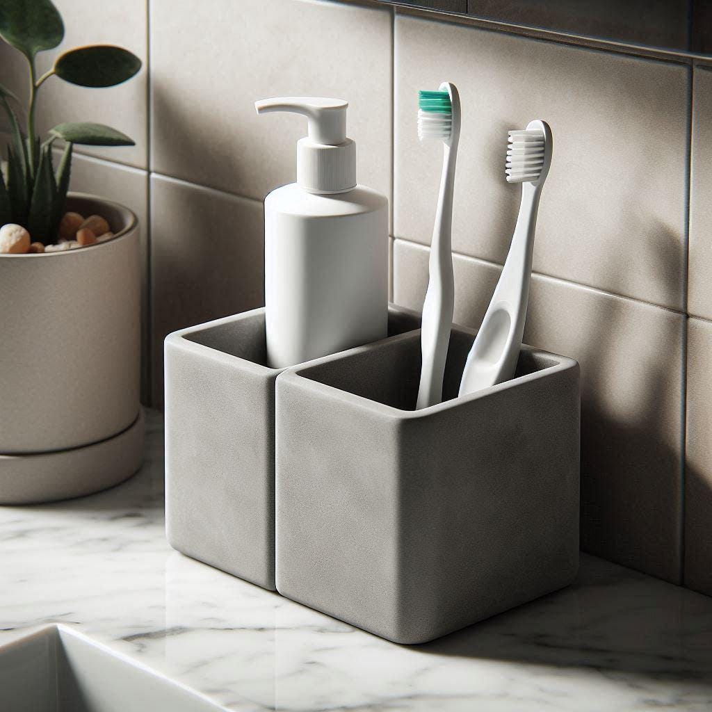3D Printed Double Toothbrush Holder