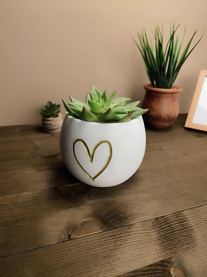 3D Printed Minimalist Heart Plant Pot