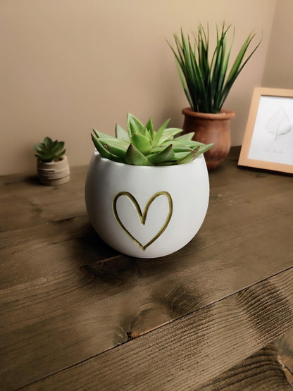 3D Printed Minimalist Heart Plant Pot