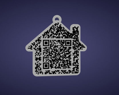 Personalised 3D Printed QR Code Keyring – Website Link