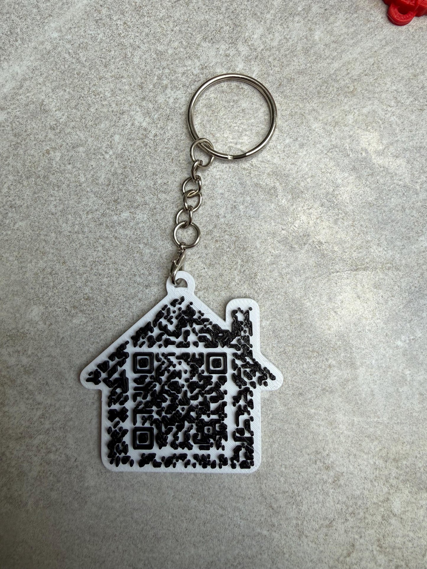 Personalised 3D Printed QR Code Keyring – Website Link
