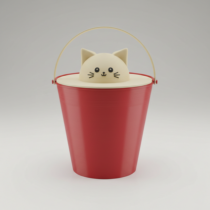 3D Printed Cat Food Storage Bucket