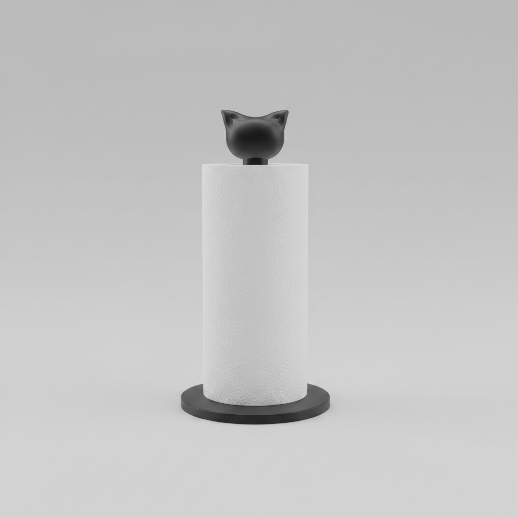 3D Printed Cat Kitchen Roll Holder