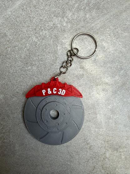 3D Printed Personalised Brake Disc Keyring – Car Lover Gift UK