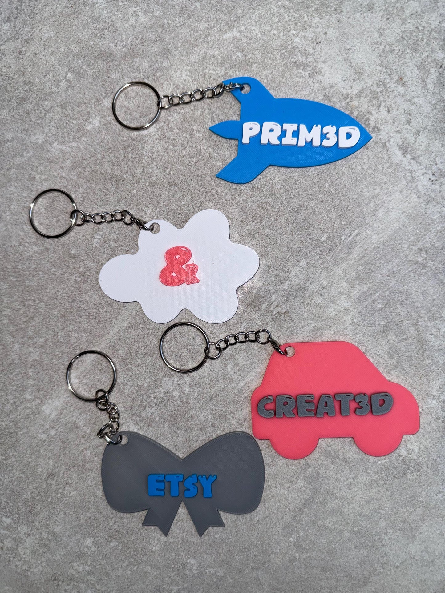 3D Printed Personalised Keyring – Custom Name Keychain UK