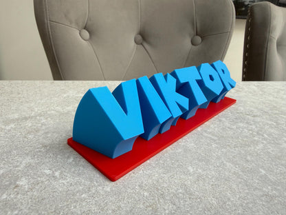 3D Printed Personalised Name Display – Custom Freestanding Name Sign