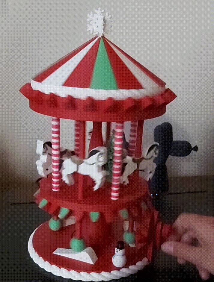 3D Printed Christmas Carousel