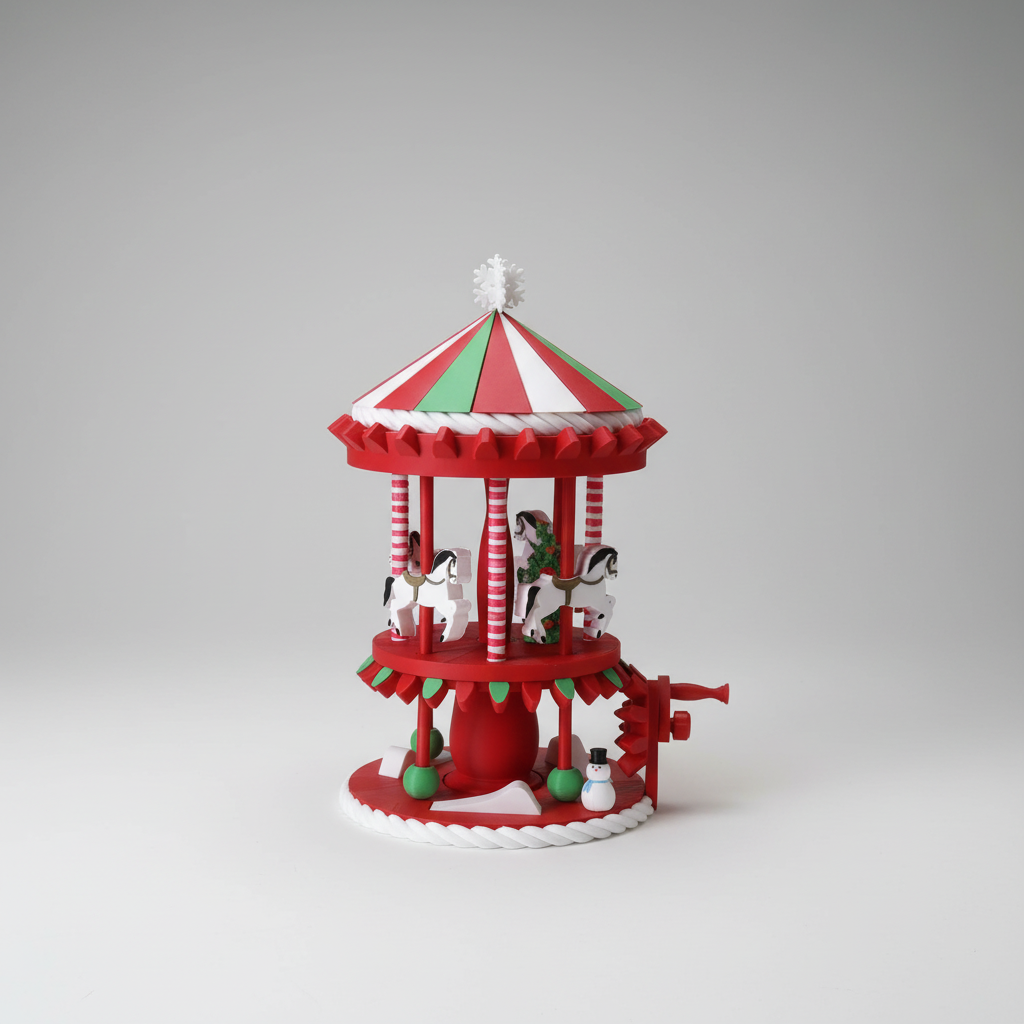 3D Printed Christmas Carousel