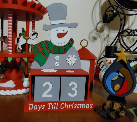 3D Printed Snowman Christmas Countdown Calendar
