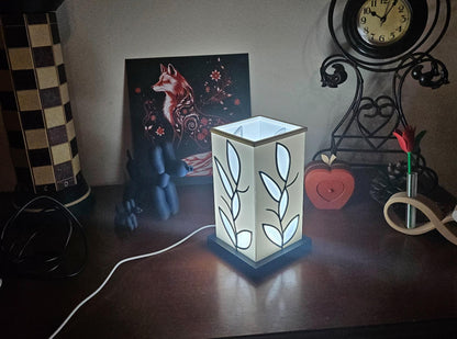 3D Printed Leaf Pattern Mood Table Lamp