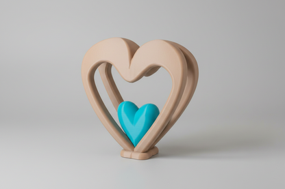 3D Printed Heart Sculpture Ornament