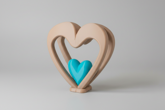 3D Printed Heart Sculpture Ornament