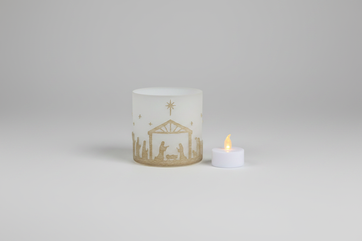 3D Printed Nativity Candle Holder