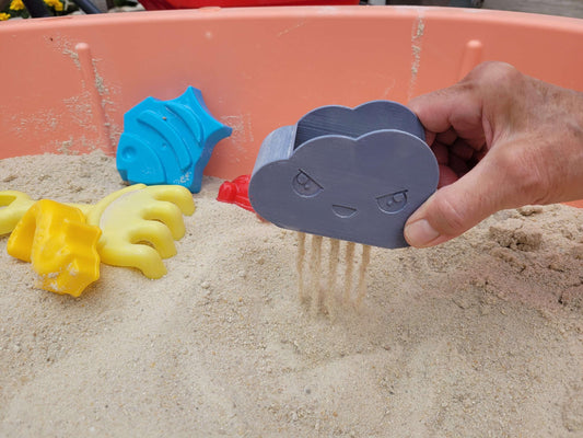 3D Printed Rain Cloud Sand & Water Pourer