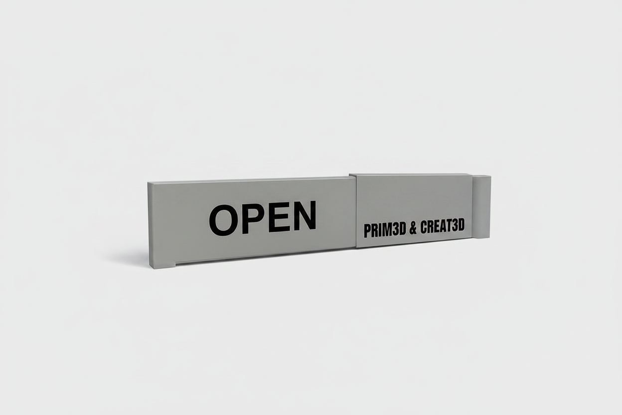 3D Printed Custom Open Closed Sign – Business Door Sign UK