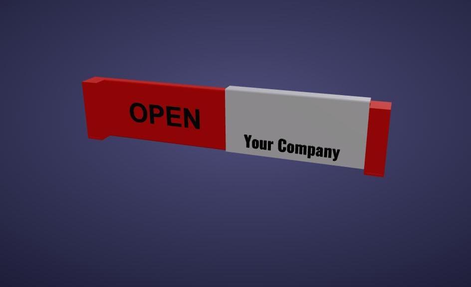 3D Printed Custom Open Closed Sign – Business Door Sign UK