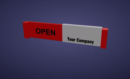 3D Printed Custom Open Closed Sign – Business Door Sign UK