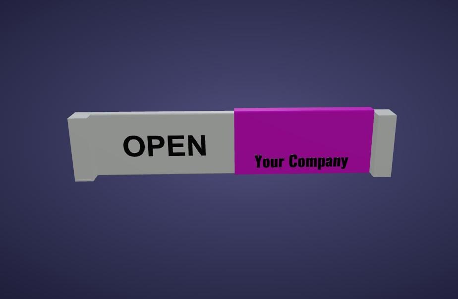 3D Printed Custom Open Closed Sign – Business Door Sign UK