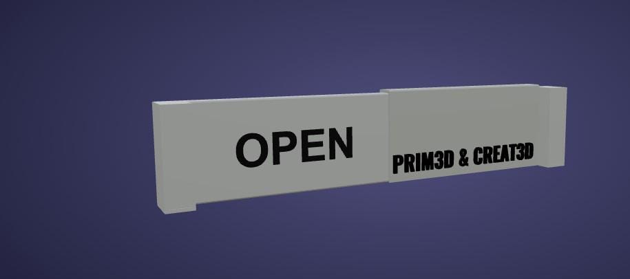 3D Printed Custom Open Closed Sign – Business Door Sign UK