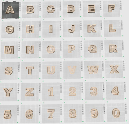 3D Printed Rattan Alphabet Letters