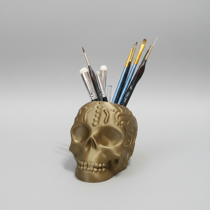 3D Printed Skull Desk Pen Organiser