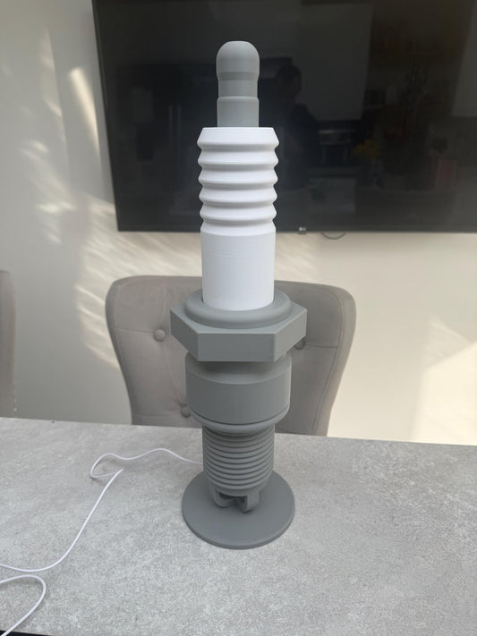 3D Printed Industrial Spark Plug Lamp