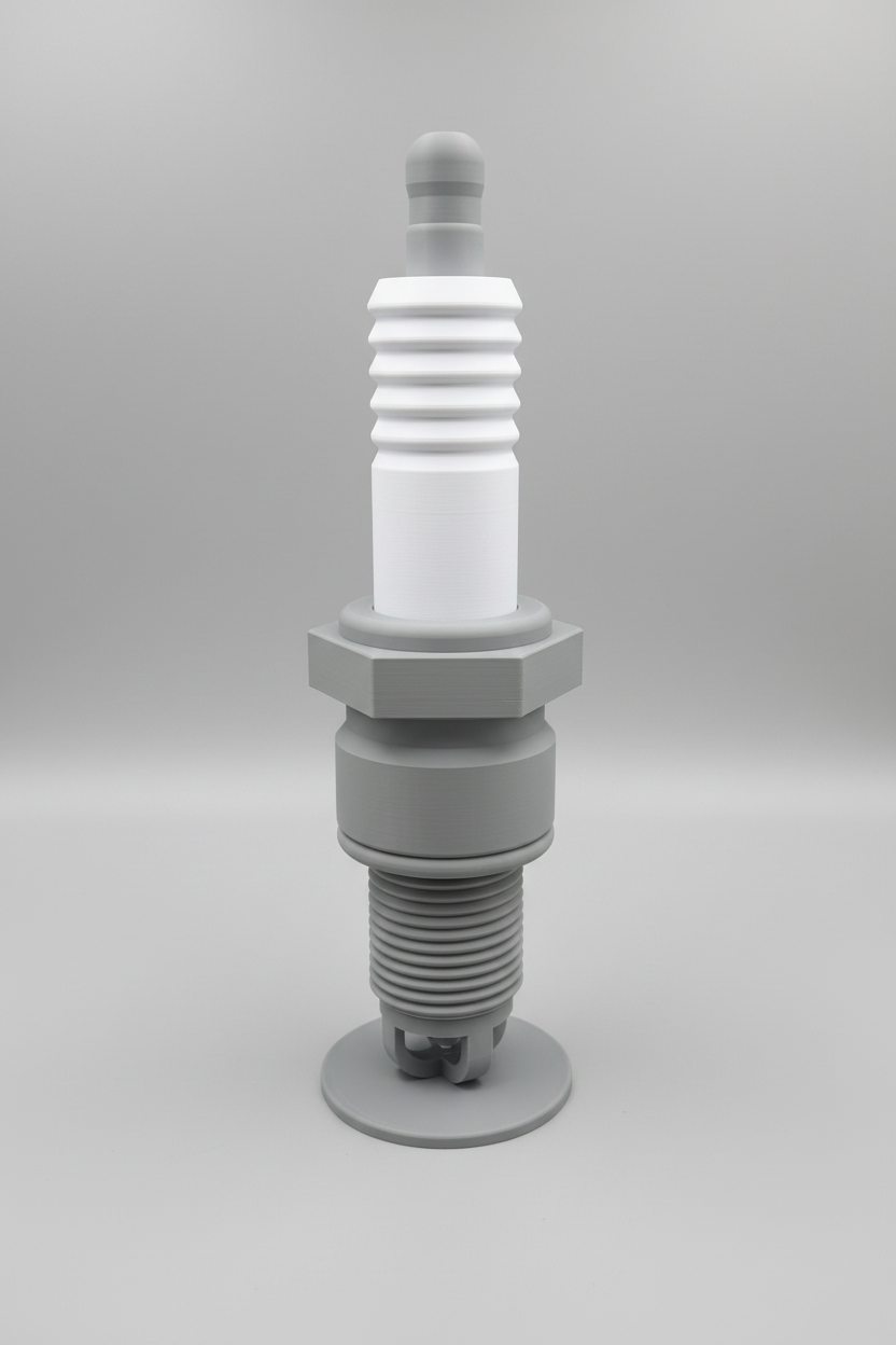 3D Printed Industrial Spark Plug Lamp