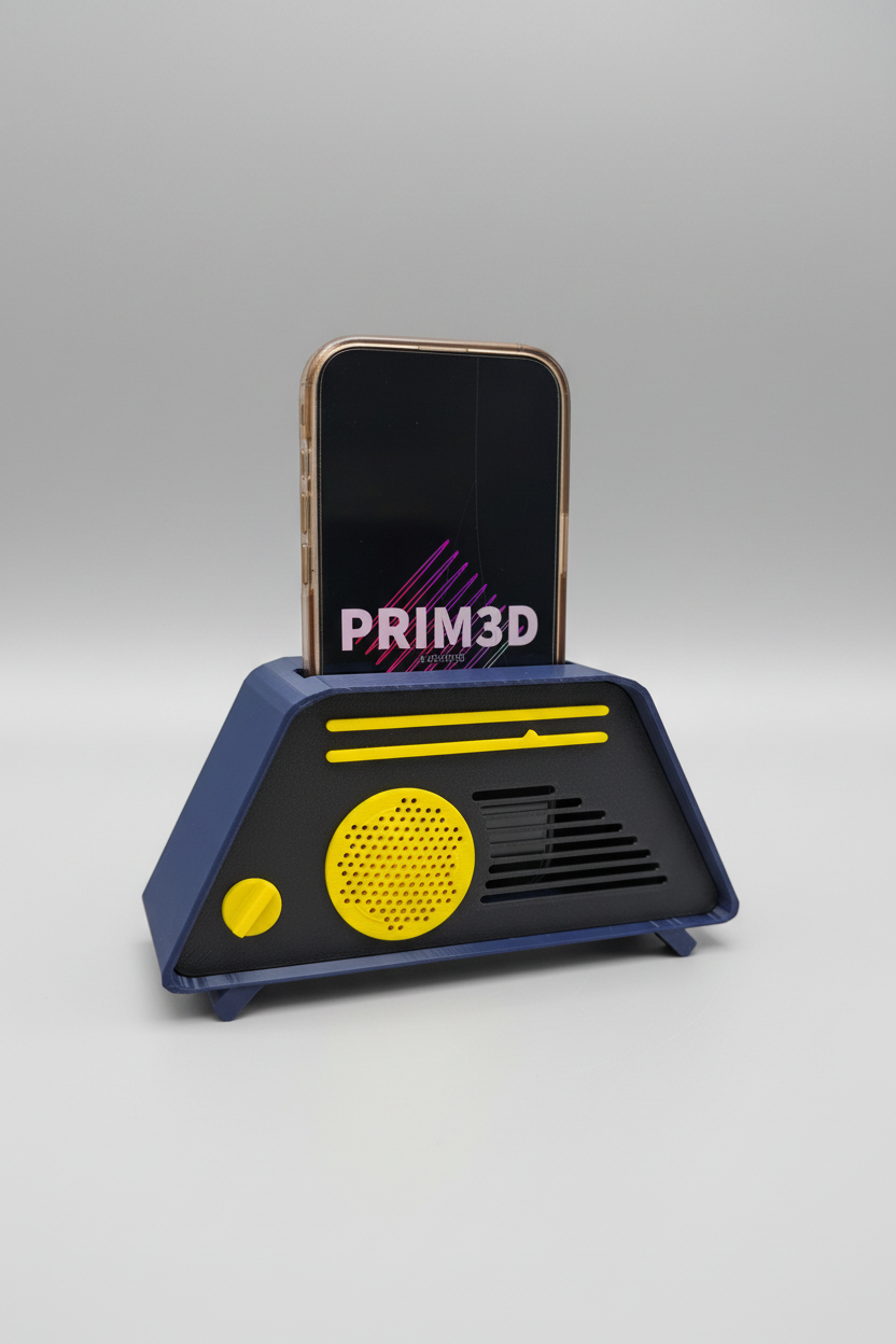 3D Printed Retro Phone Speaker Amplifier – Passive Sound Booster Dock