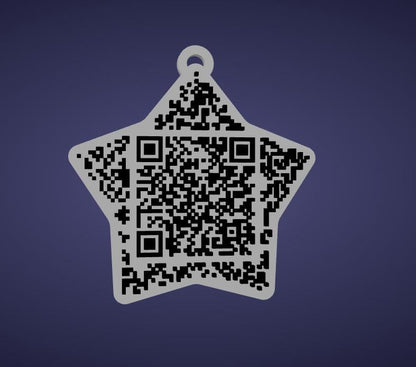 Personalised 3D Printed QR Code Keyring – Website Link