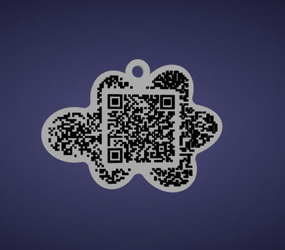 Personalised 3D Printed QR Code Keyring – Website Link