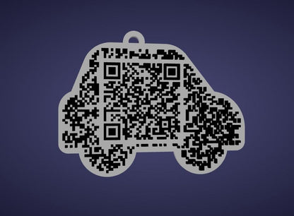 Personalised 3D Printed QR Code Keyring – Website Link