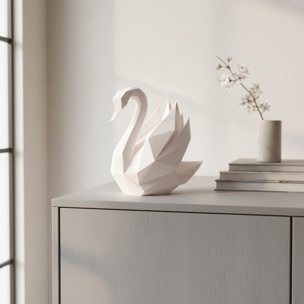 Modern Swan Sculpture