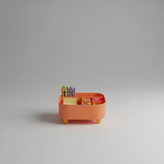 3D Printed Modern Desk Organiser Box – Office Gift UK