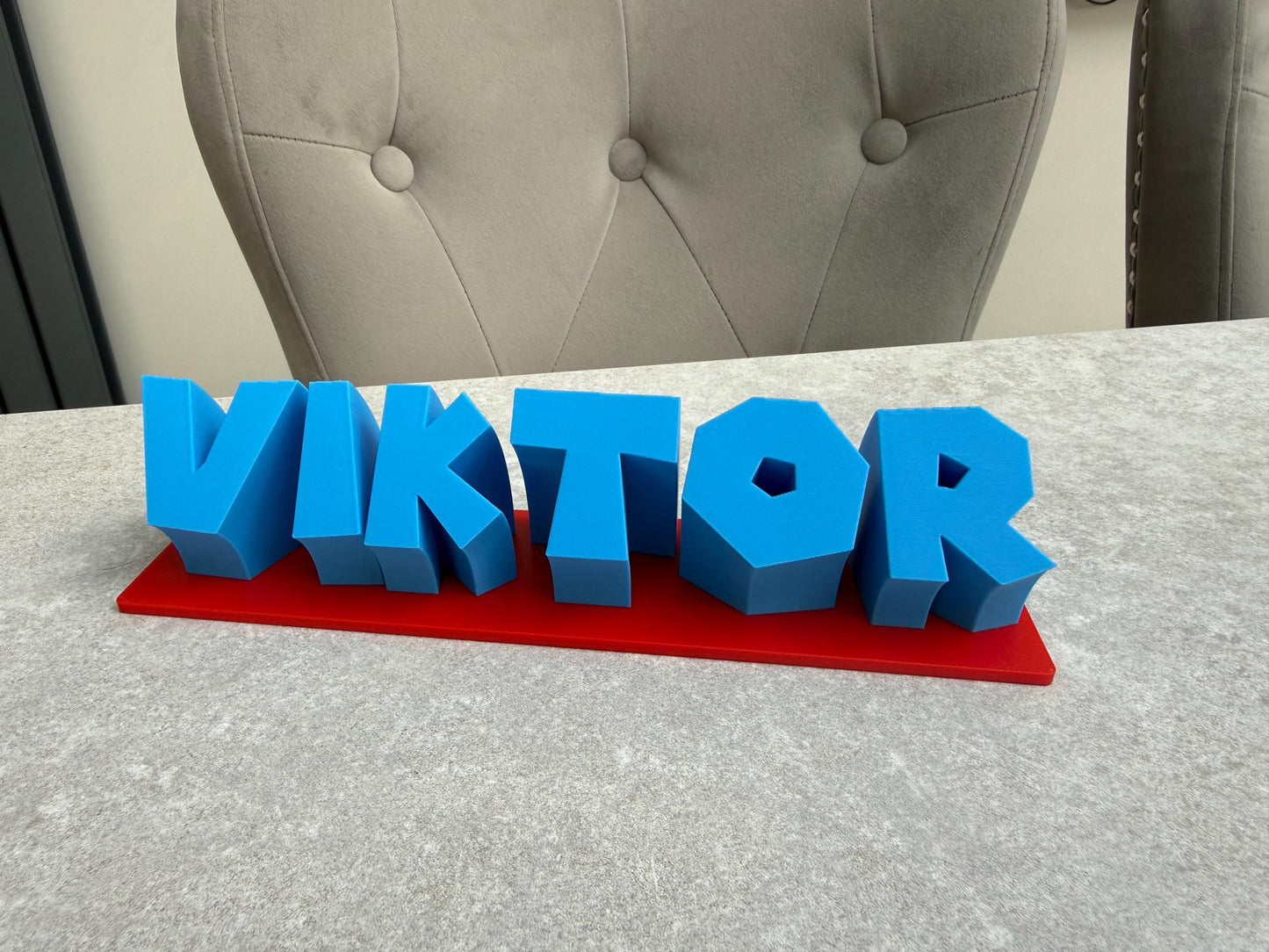 3D Printed Personalised Name Display – Custom Freestanding Name Sign