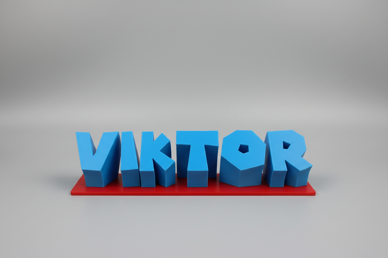 3D Printed Personalised Name Display – Custom Freestanding Name Sign