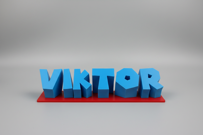 3D Printed Personalised Name Display – Custom Freestanding Name Sign