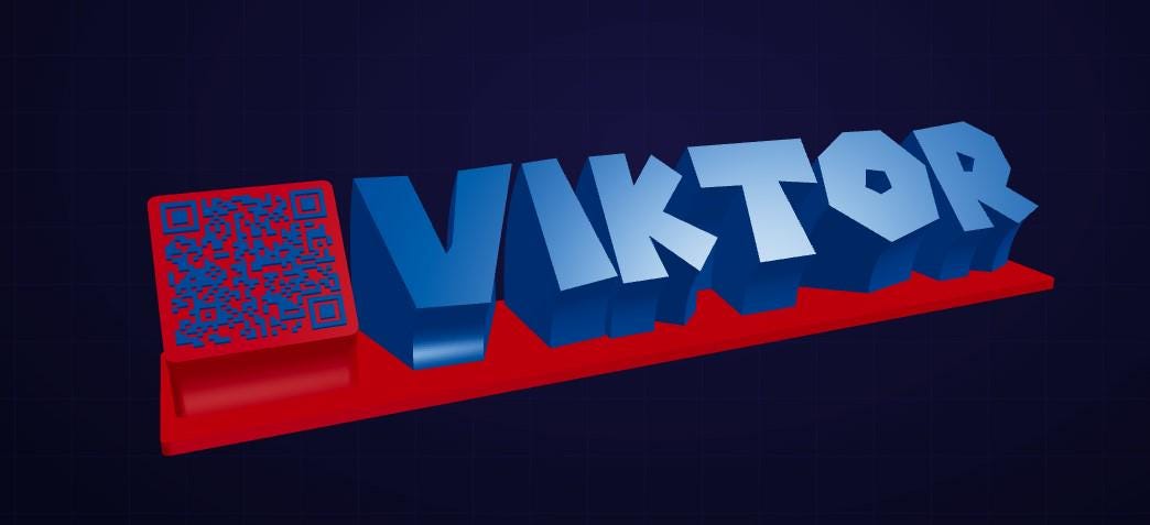 3D Printed Personalised Name Display – Custom Freestanding Name Sign