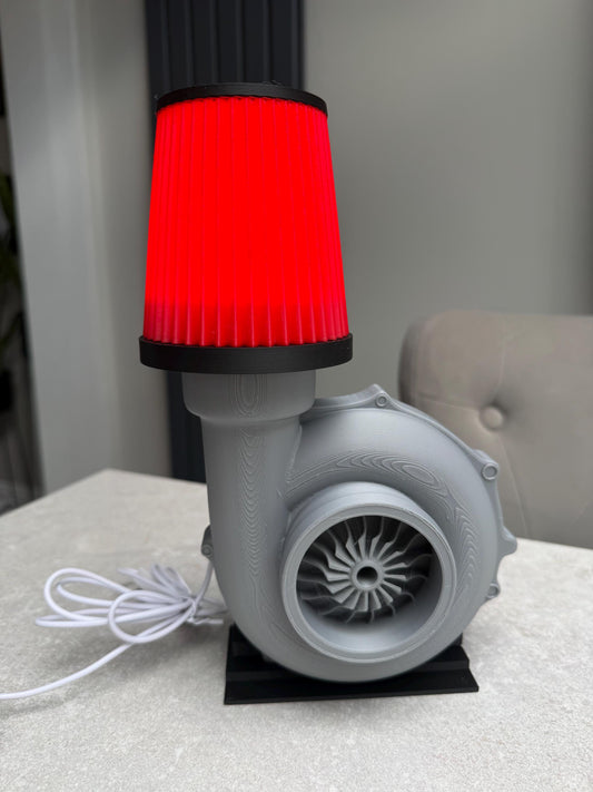 3D Printed Car Turbo Lamp with Air Filter Light – Novelty LED Lamp
